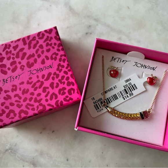 NWT- Betsey Johnson Teacher Jewelry Set. Perfect for the new school year! - Picture 3 of 7
